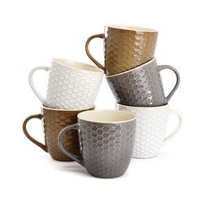 Elama Honeycomb 6Pc Assorted Mug Set